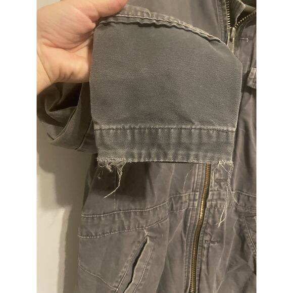 Nice‎ Collective Gray Distressed Utility jacket Small - Picture 6 of 13